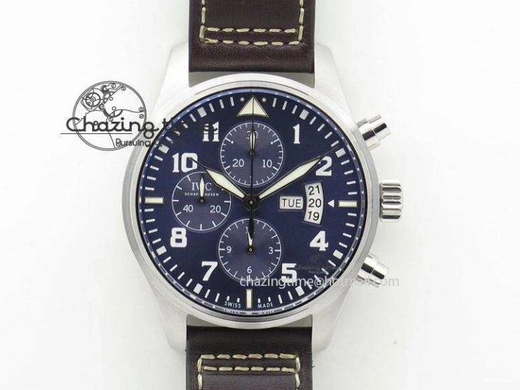 MIROTIME 0301 Pilot Chrono 20th ZF 1:1 Best Edition Black Dial On Brown Leather Strap A ZeroBulk 7236